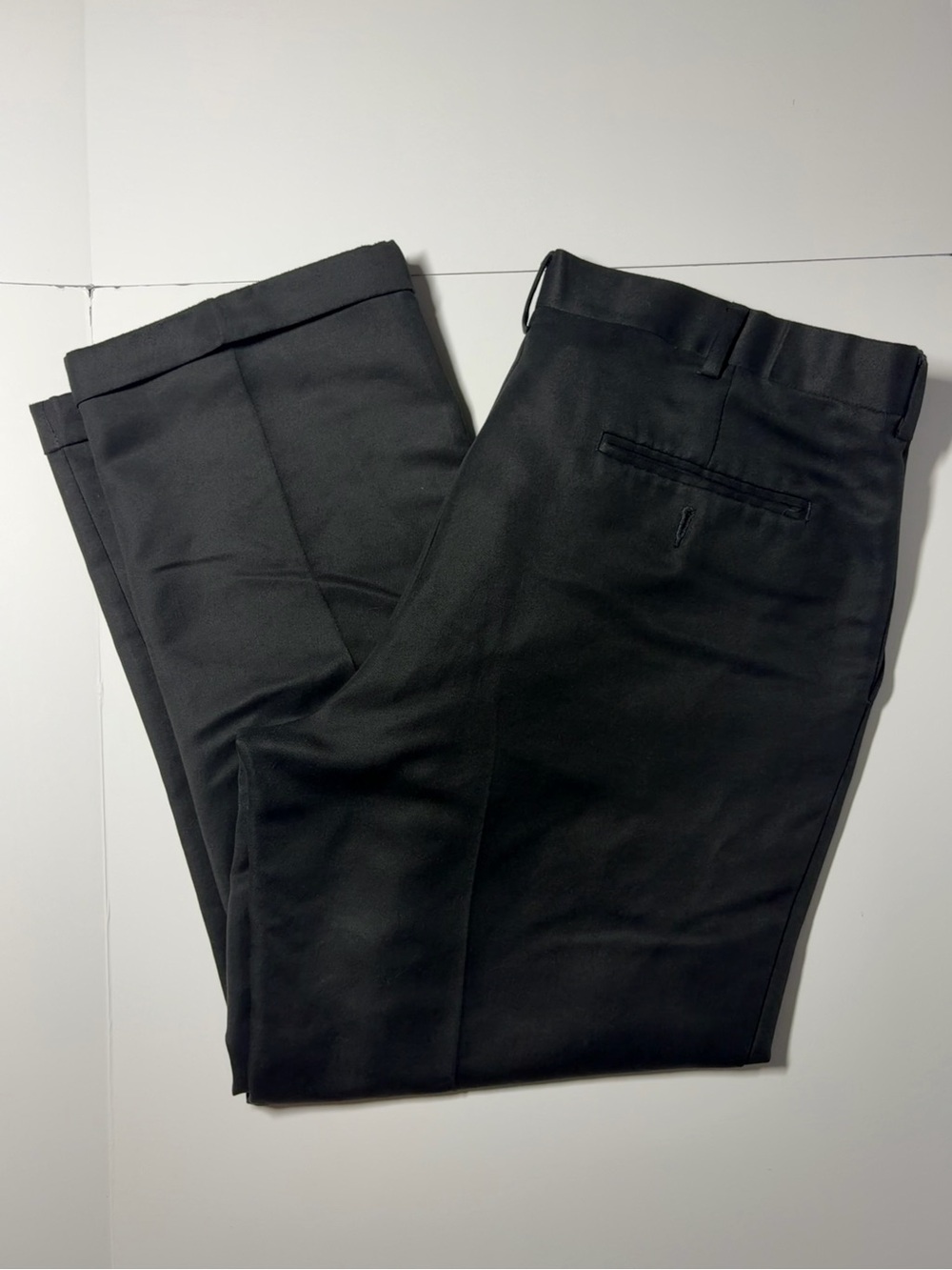Perry Ellis Men's Black Pleated Dress Pants 36x29